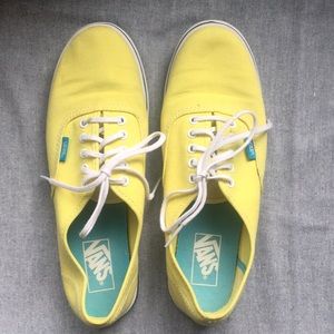 Nearly new bright yellow Vans, 9